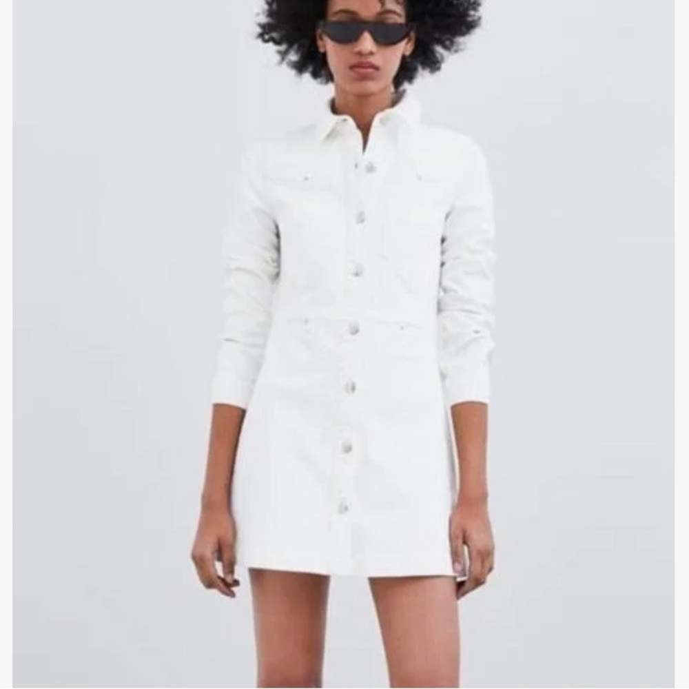 Zara Long Sleeve Denim Dress